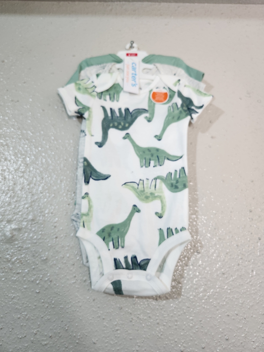 Carters Green Dinosaur Short Sleeve Bodysuit